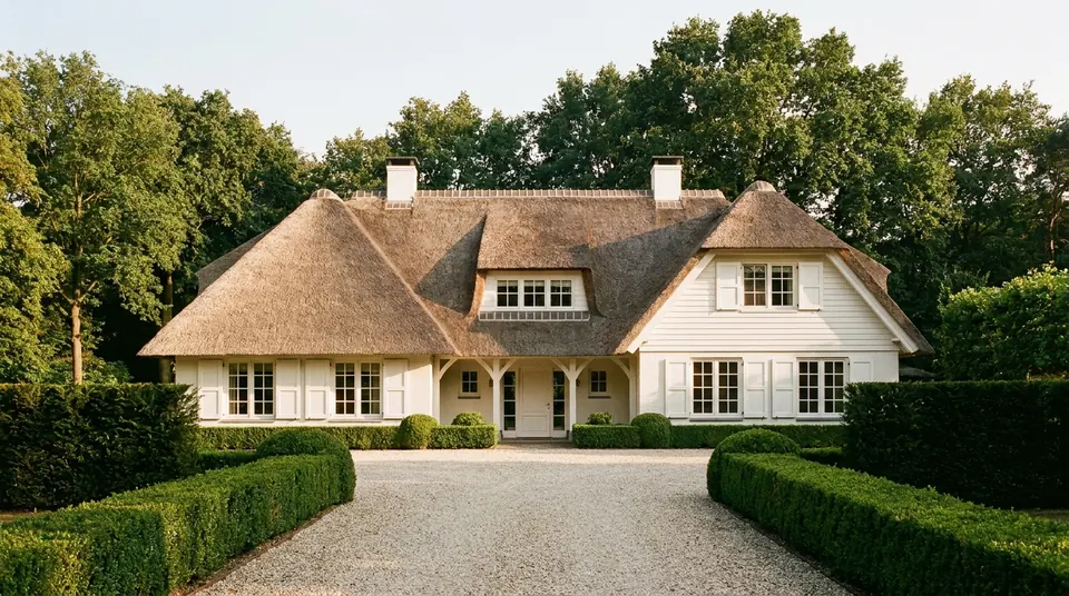 Straatbeeld of geschilderde woning